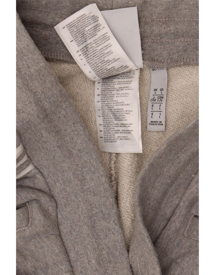 ADIDAS Hombre Chándal Pantalones Joggers Grande Gris Algodón