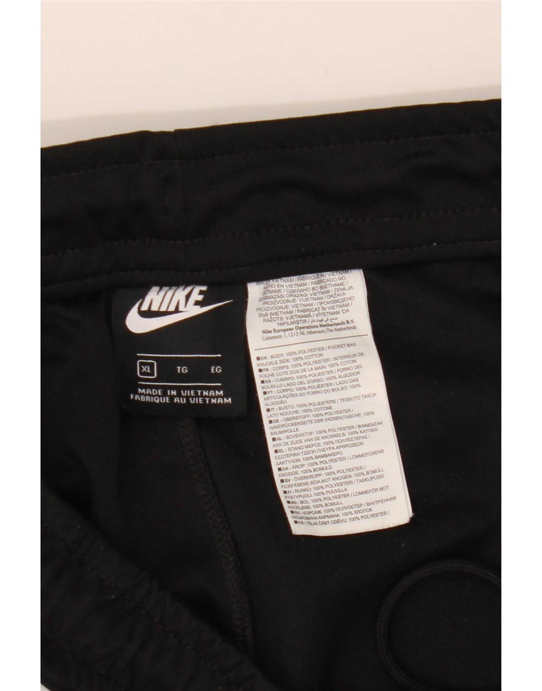 Nike - Pantalones de chándal para mujer, talla 40, XL, poliéster negro