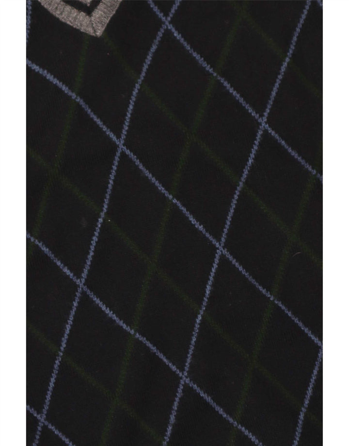 Arslanli Chaleco para hombre Camiseta sin mangas Grande Azul marino Argyle/Lana de diamante
