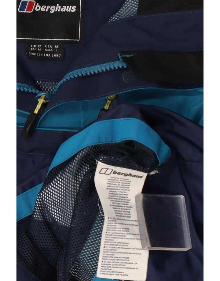 Berghaus Chaqueta impermeable con capucha para mujer UK 40 Poliamida azul medio