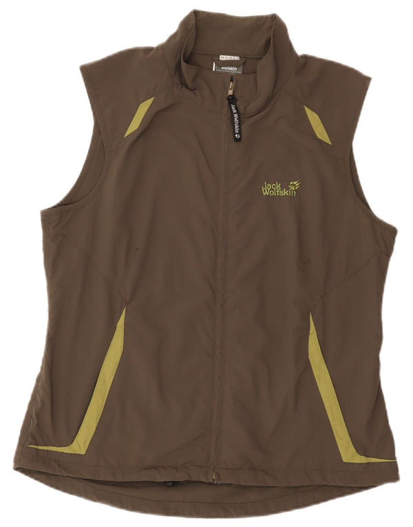 Jack Wolfskin Chaqueta de Chándal sin Mangas para Mujer UK 40/40 Grande Marrón