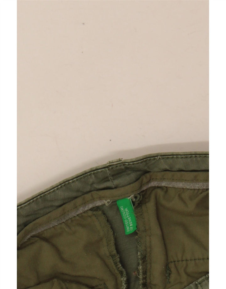 BENETTON Pantalones chinos ajustados para niña 13-14 años W26 L26 Caqui