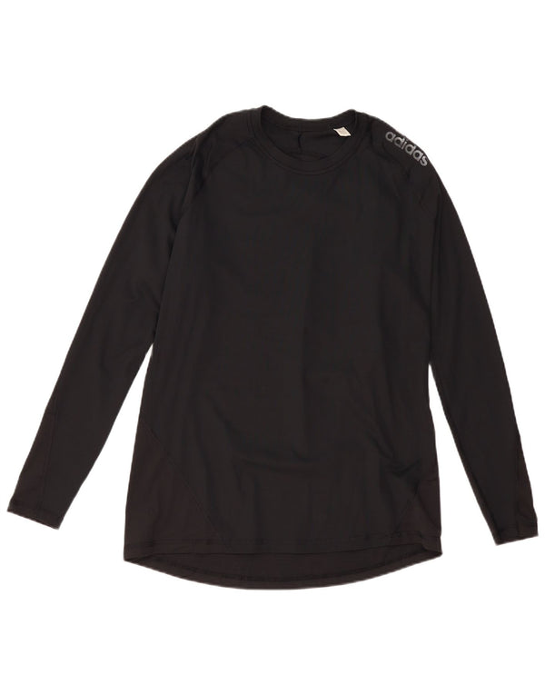 Adidas Mujer Climacool Top Manga Larga UK 40 XL Poliéster Negro