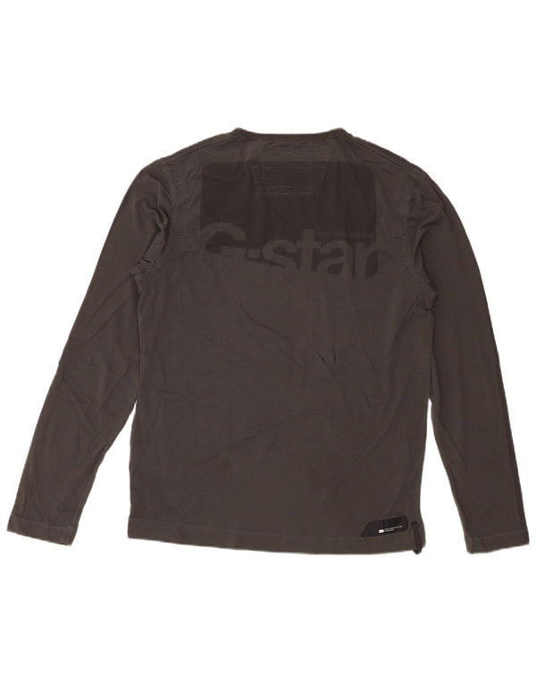 G-Star Hombre Gráfico Top Manga Larga Algodón Gris Medio