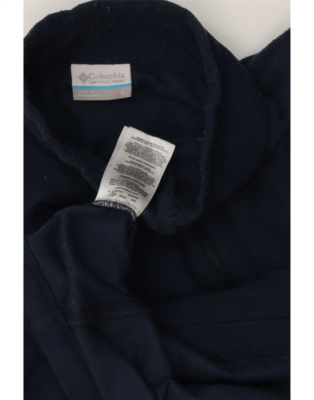 Columbia Jersey de forro polar con cremallera y cuello para hombre, tamaño grande, poliéster azul marino