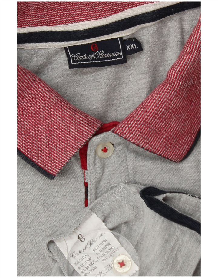 CONTE OF FLORENCE Polo para hombre 2XL Algodón gris