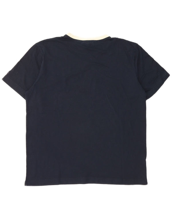 Navigare Camiseta gráfica para hombre Top grande de algodón azul marino