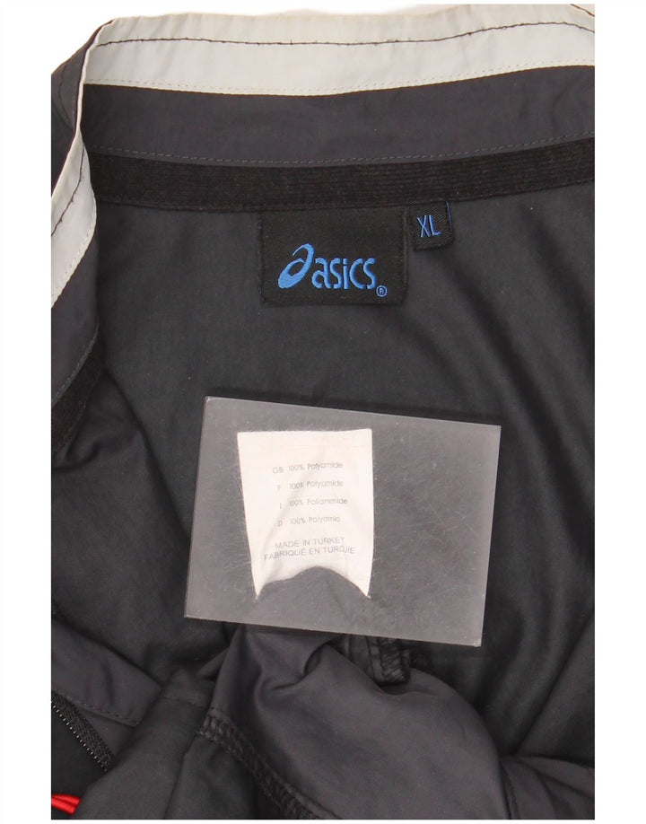 Asics Hombre Chándal Top Jacket XL Negro Colorblock Poliamida