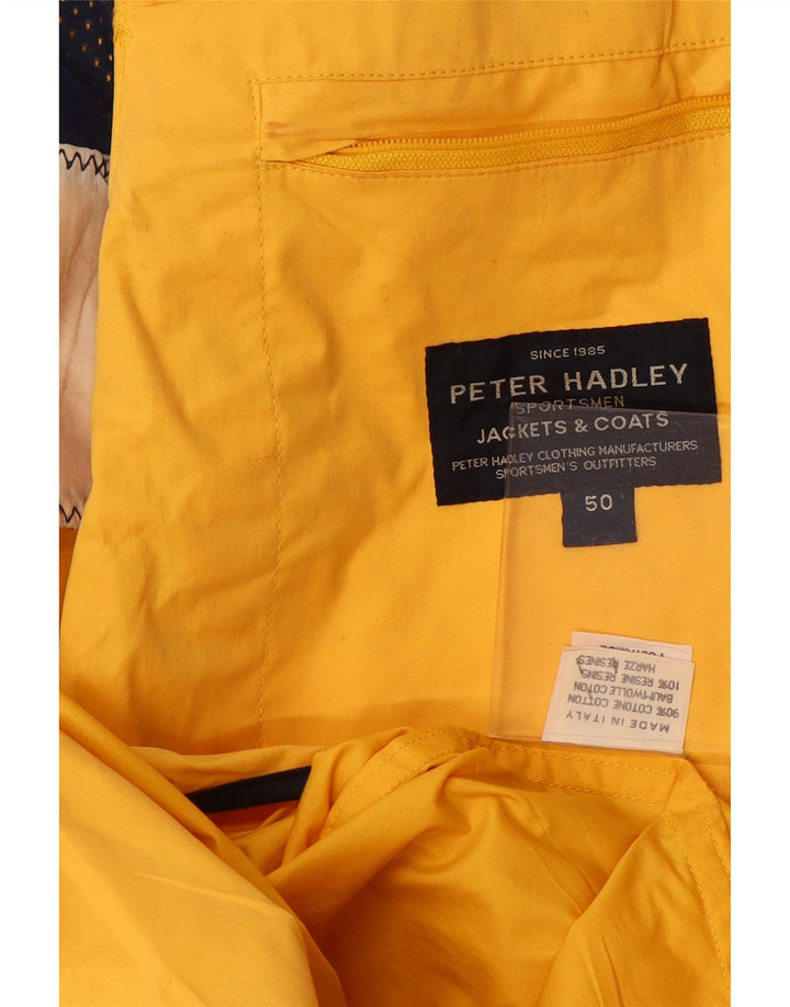 Peter Hadley Chaqueta utilitaria para hombre IT 50 Algodón amarillo grande