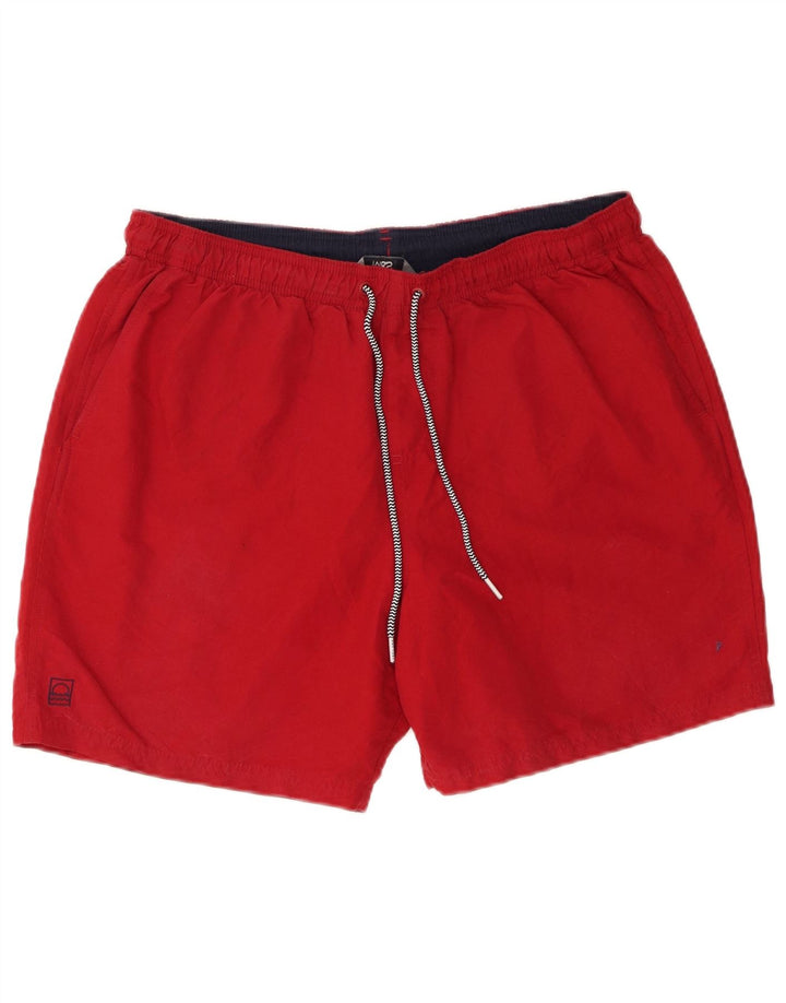 Marks & Spencer Bañador para hombre, talla grande, poliéster rojo