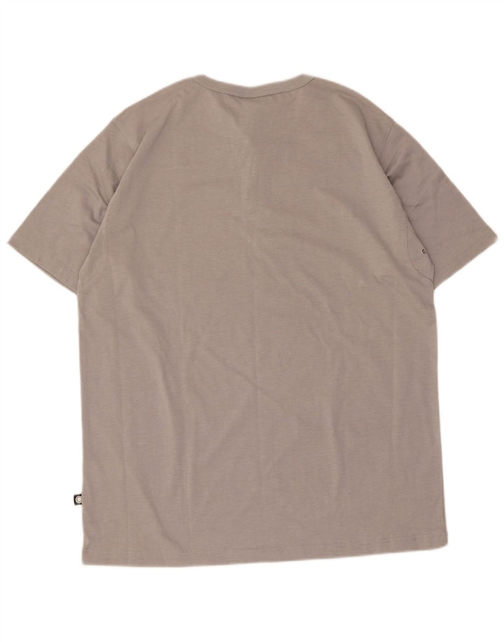 Camiseta vintage para hombre Top poliéster gris medio