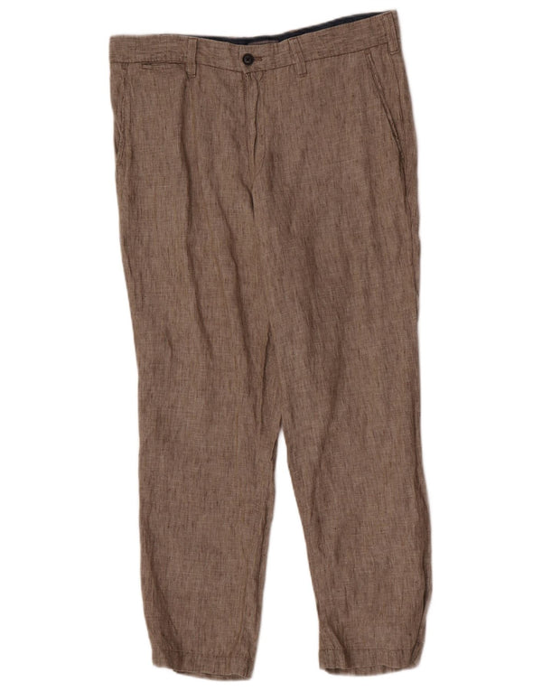 Marks & Spencer Pantalones chinos a medida para hombre W34 L29 Lino beige