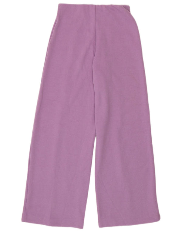 Marks & Spencer Pantalones casuales de pierna ancha para mujer UK 8 Small W26 L30 Púrpura