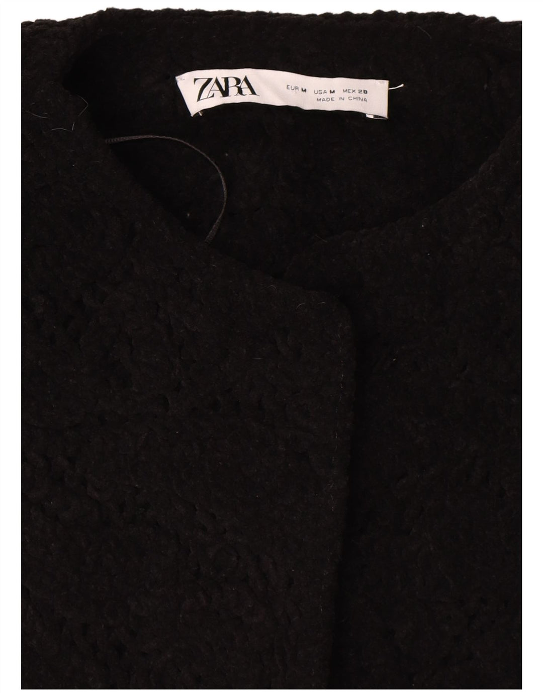 Zara Chaqueta Blazer Extragrande De Manga Corta para Mujer UK 44 Medium Black
