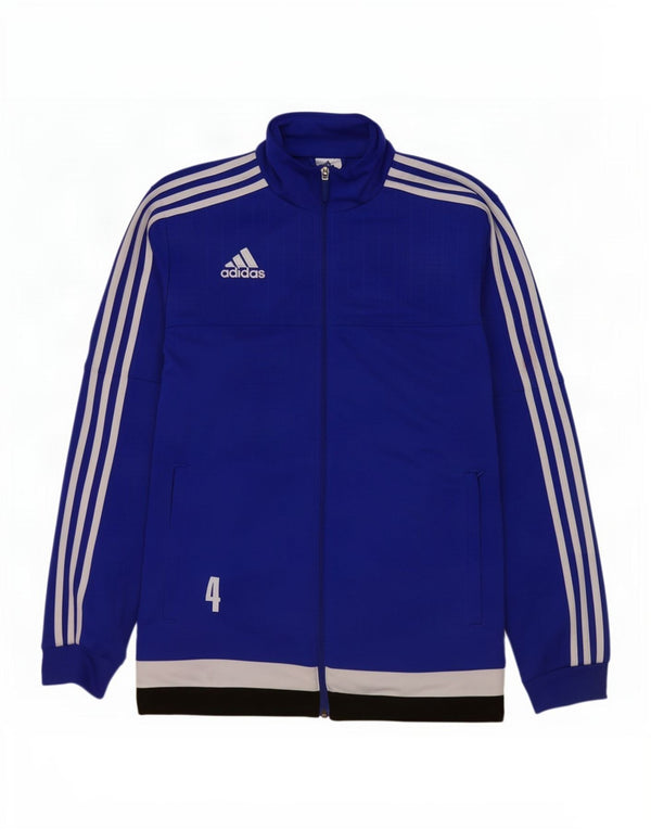 Adidas Hombre Chaqueta De Chándal Con Estampado Gráfico Poliéster Color Block Azul Medio