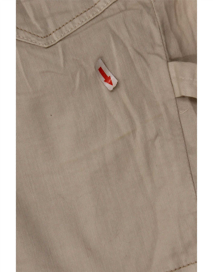 Falda Guess Mujer Denim Cargo W28 Algodón Beige Medio