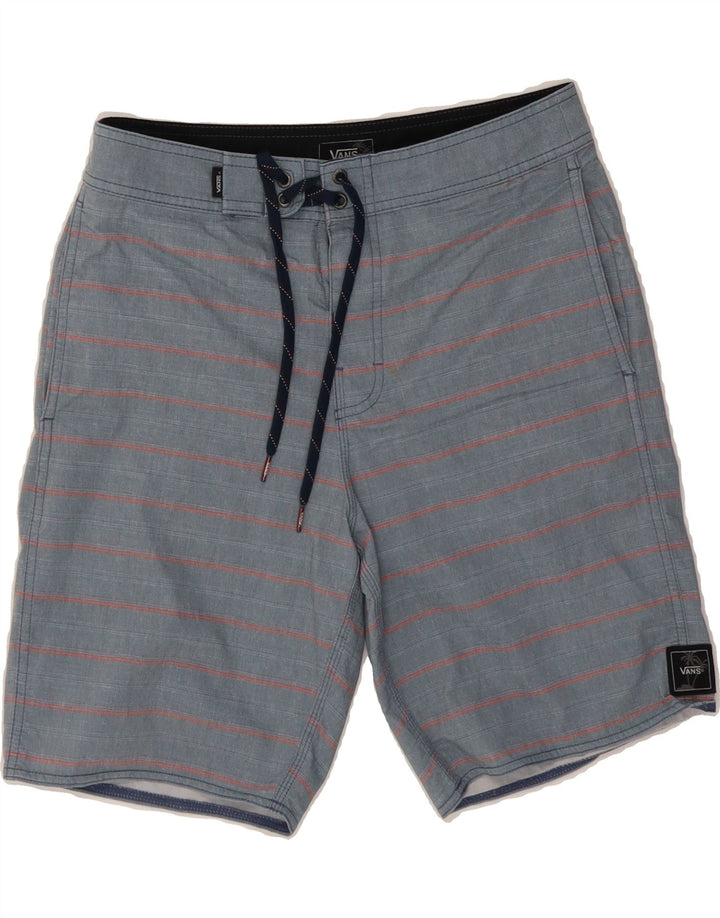 VANS Mens Swimming Shorts Small  Blue Striped Cotton Vintage Vans and Second-Hand Vans from Messina Hembry 