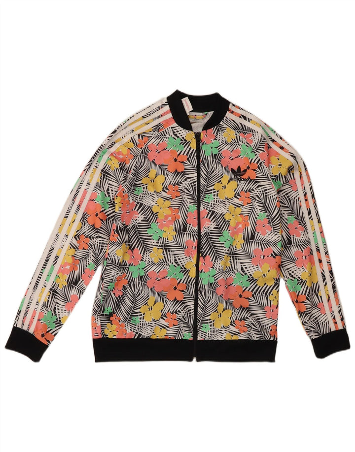 Adidas - Chaqueta de chándal para niña, 13-14 años, multicolor, floral