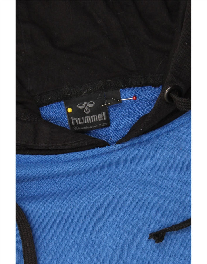 HUMMEL Mens Graphic Hoodie Jumper Small Blue Cotton Vintage Hummel and Second-Hand Hummel from Messina Hembry 