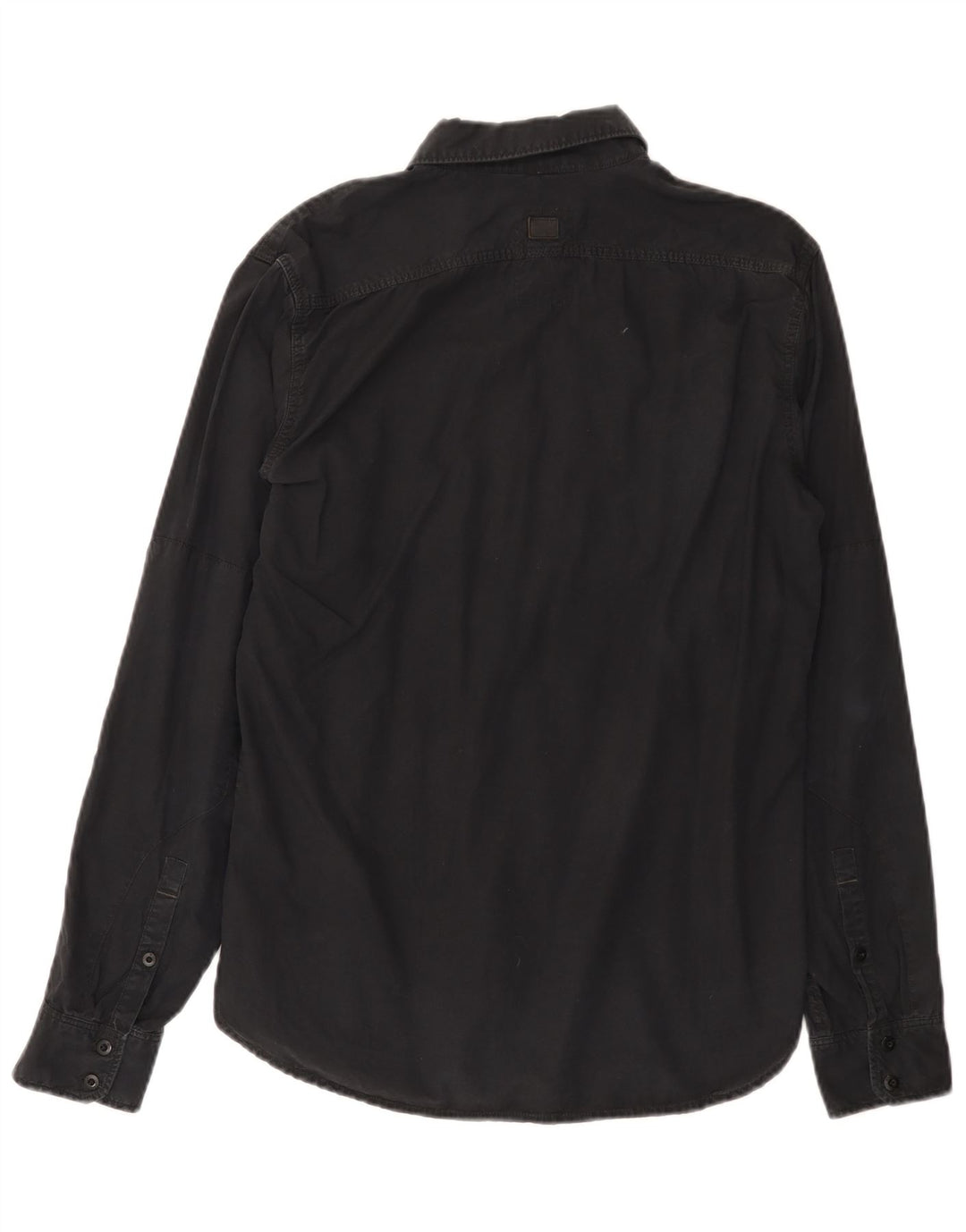 Camisa G-Star Hombre Mediana Algodón Negro