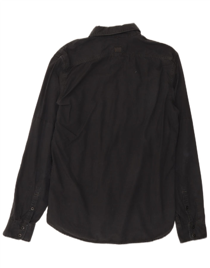 Camisa G-Star Hombre Mediana Algodón Negro