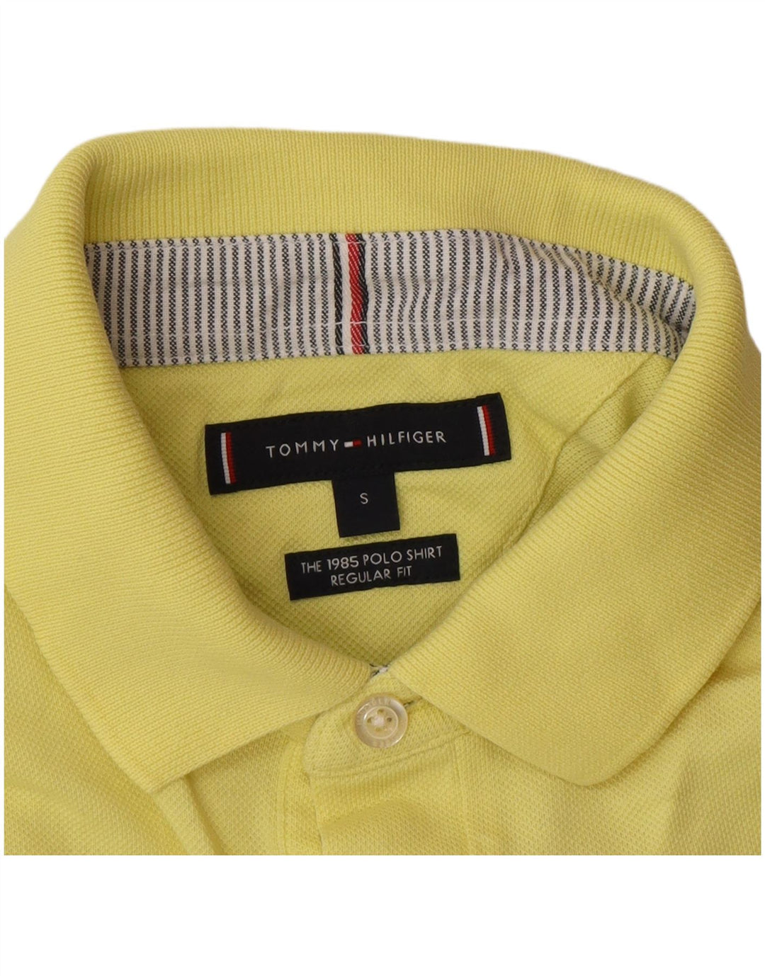 Tommy Hilfiger Polo Regular Fit para Hombre Amarillo Pequeño