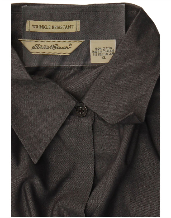EDDIE BAUER Camisa Mujer ES 40 XL Algodón Gris