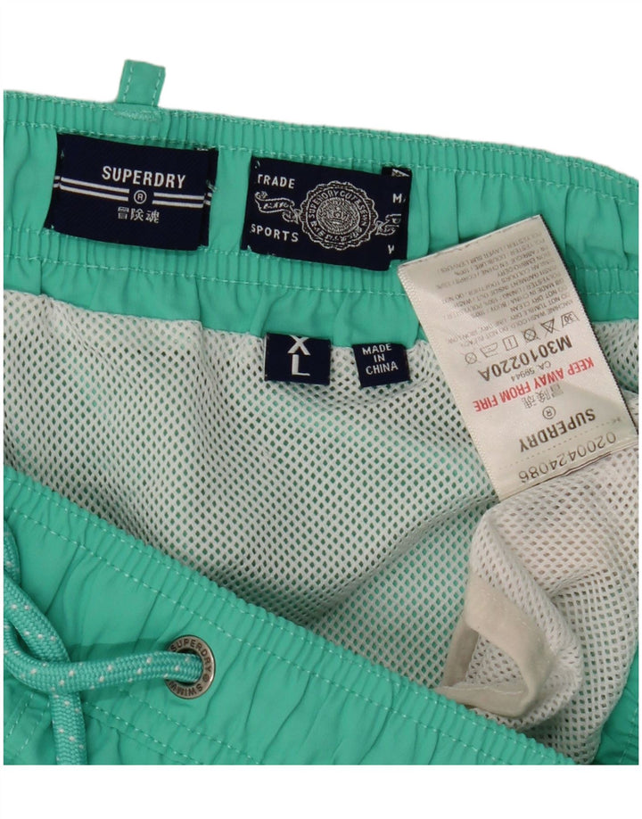 Superdry Shorts De Baño Gráficos Para Hombre XL Poliéster Verde