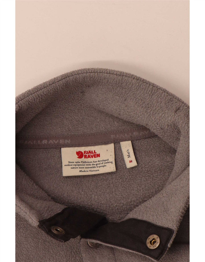 Fjall Raven - Jersey de forro polar con cuello abotonado para hombre, color gris medio