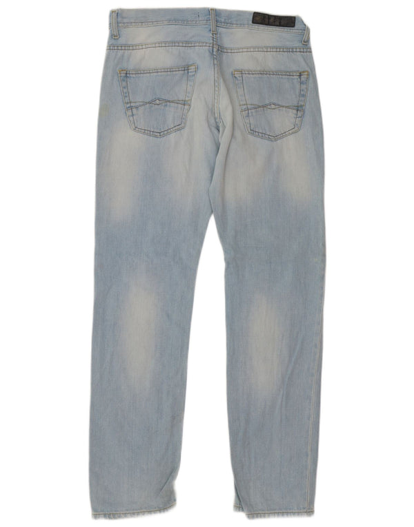Zara Jeans rectos para hombre EU 42 Large W32 L32 Azul