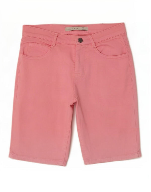 Zara Pantalones cortos casuales para hombre EU 38 Small W30 Rosa