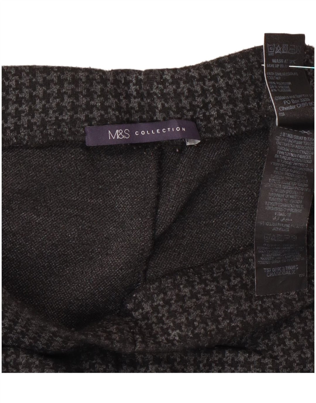 Marks & Spencer Pantalones para mujer UK 40 Large W32 L27 Gris pata de gallo