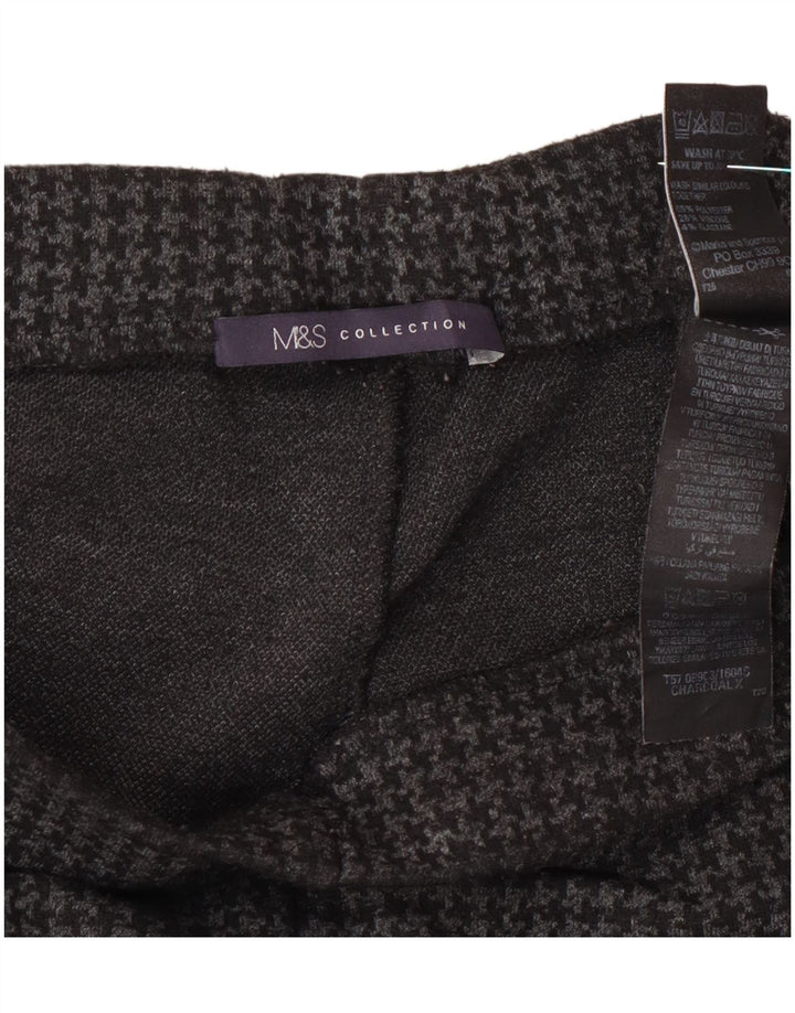 Marks & Spencer Pantalones para mujer UK 40 Large W32 L27 Gris pata de gallo
