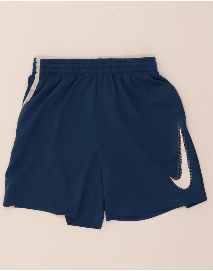 NIKE Pantalones cortos deportivos Dri Fit para niñas 12-13 años Grande Azul marino Colorblock
