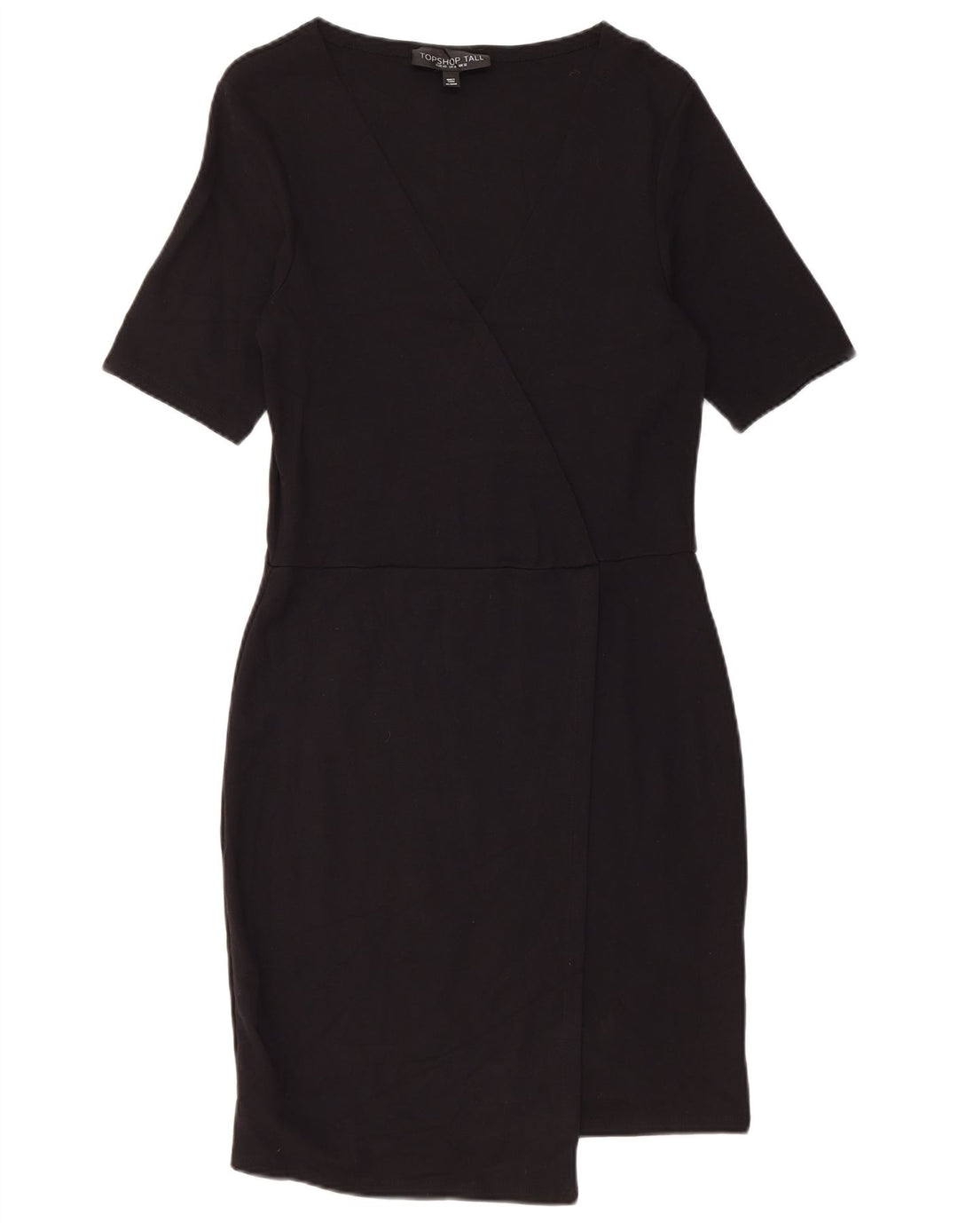 Topshop Vestido ajustado alto para mujer UK 40 Viscosa negra mediana
