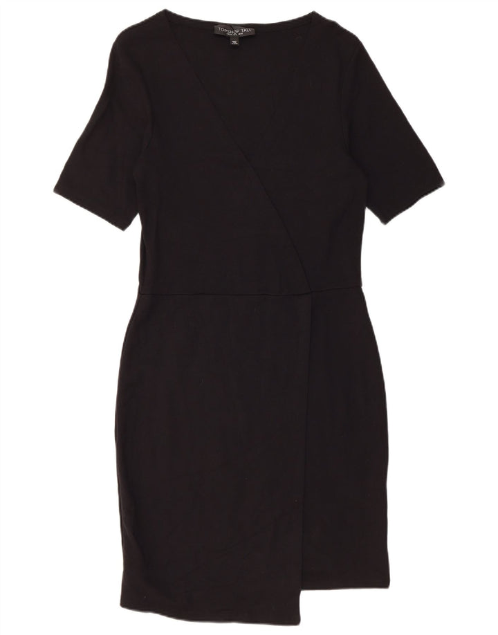 Topshop Vestido ajustado alto para mujer UK 40 Viscosa negra mediana