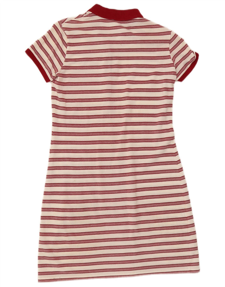 Vestido polo para mujer Lacoste Talla 38 Algodón mediano a rayas blancas