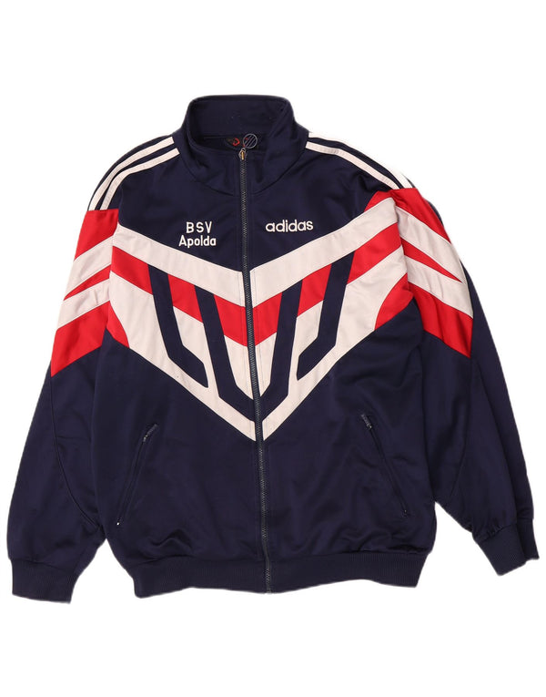 Adidas - Chaqueta de chándal para hombre, talla 44/46, talla grande, color azul marino
