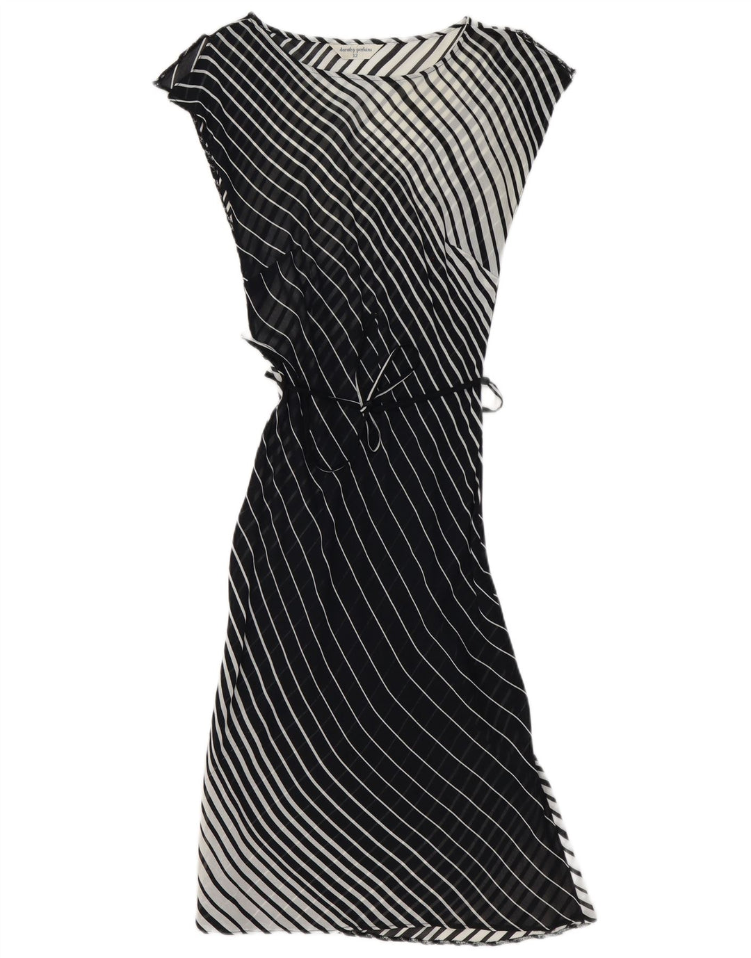 Dorothy Perkins Vestido básico sin mangas para mujer UK 42 Mediano Rayas negras