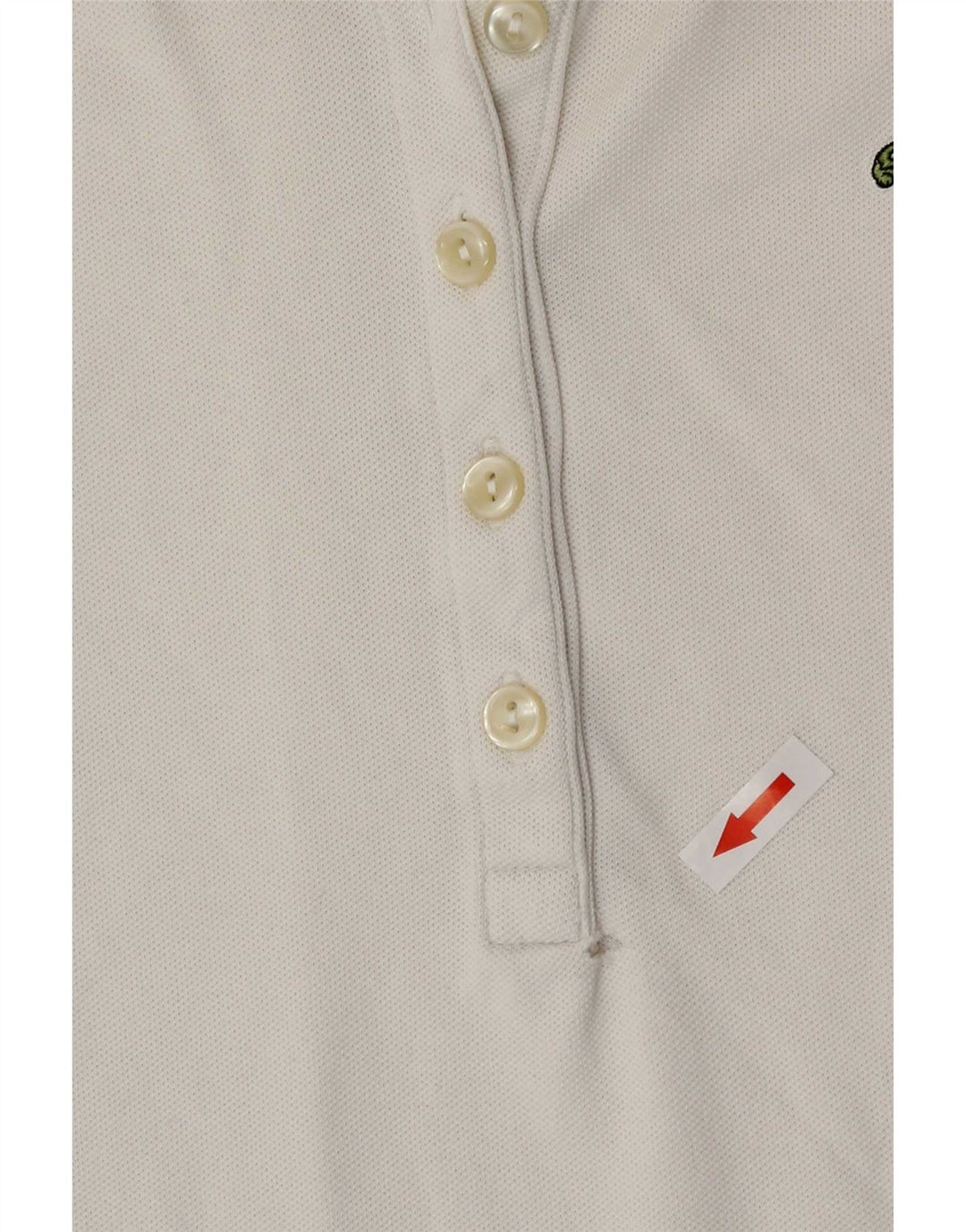 Polo Lacoste Mujer Talla 38 Mediano Blanco