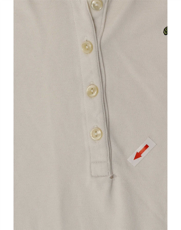 Polo Lacoste Mujer Talla 38 Mediano Blanco