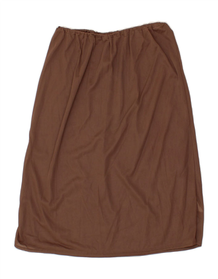 VINTAGE Womens A-Line Skirt W26 Small  Brown Polyamide Vintage Vintage and Second-Hand Vintage from Messina Hembry 