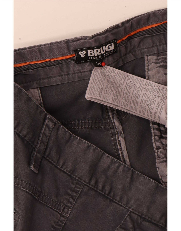 Brugi Pantalones cortos cargo para hombre IT 56 3XL W50 Algodón gris