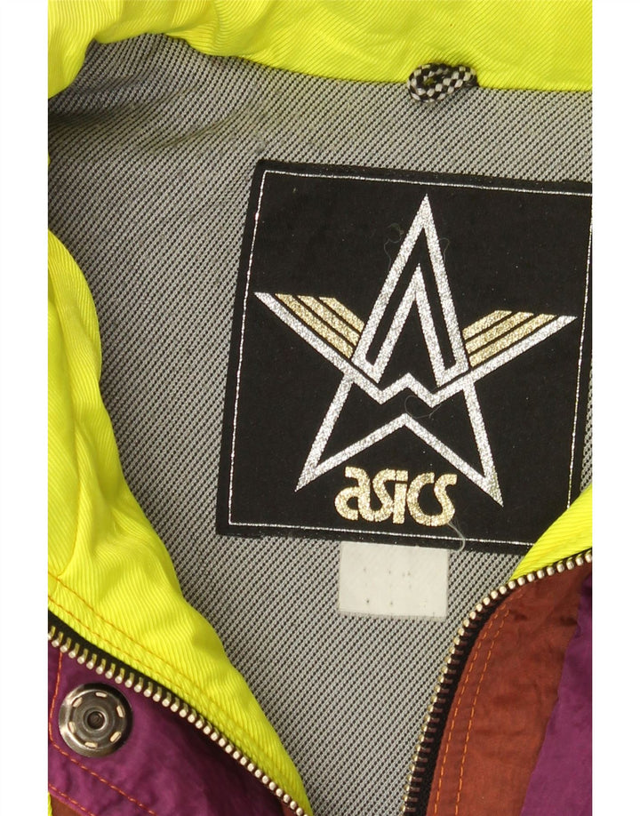 Asics Chaqueta de esquí con capucha gráfica para hombre UK 44 2XL Bloque de color multicolor