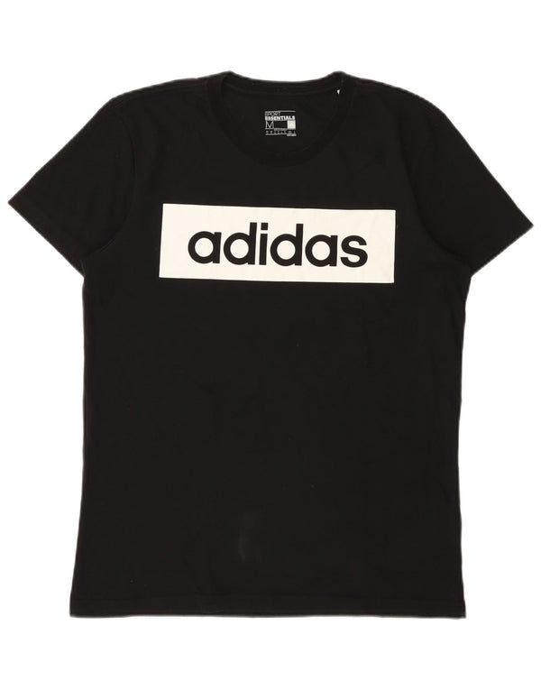 Adidas Mens Climalite Graphic Camiseta Top Medio Negro Algodón