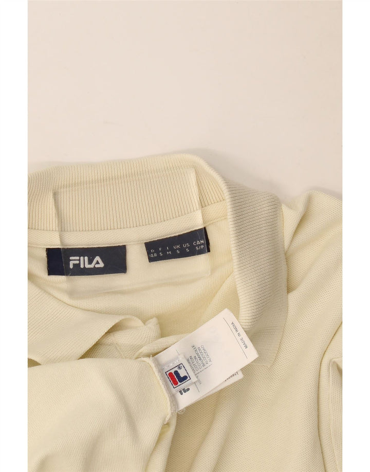 Fila Polo Hombre Pequeño De Algodón Blanco Roto