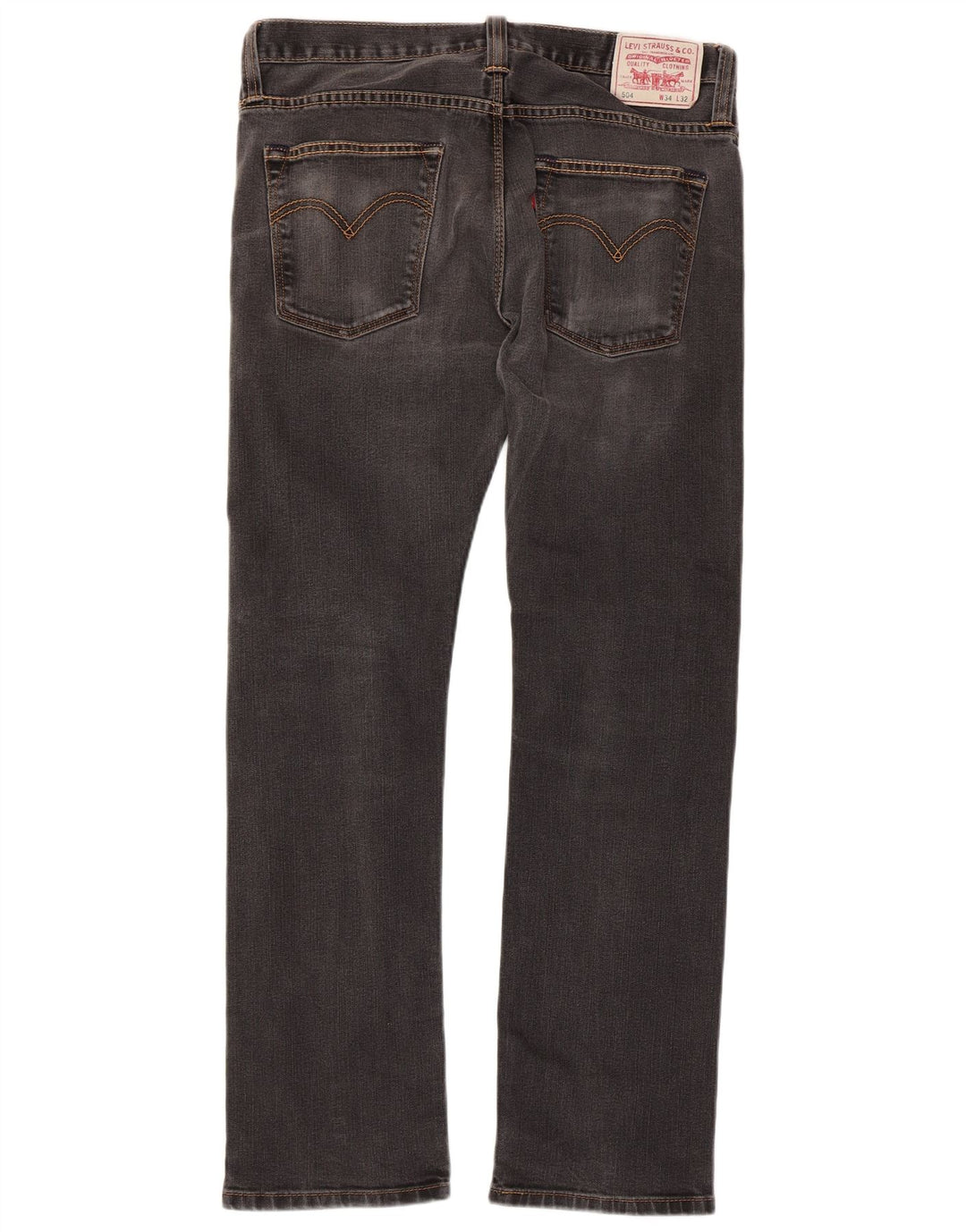 LEVI'S Jeans rectos 504 para hombre W34 L32 Algodón negro