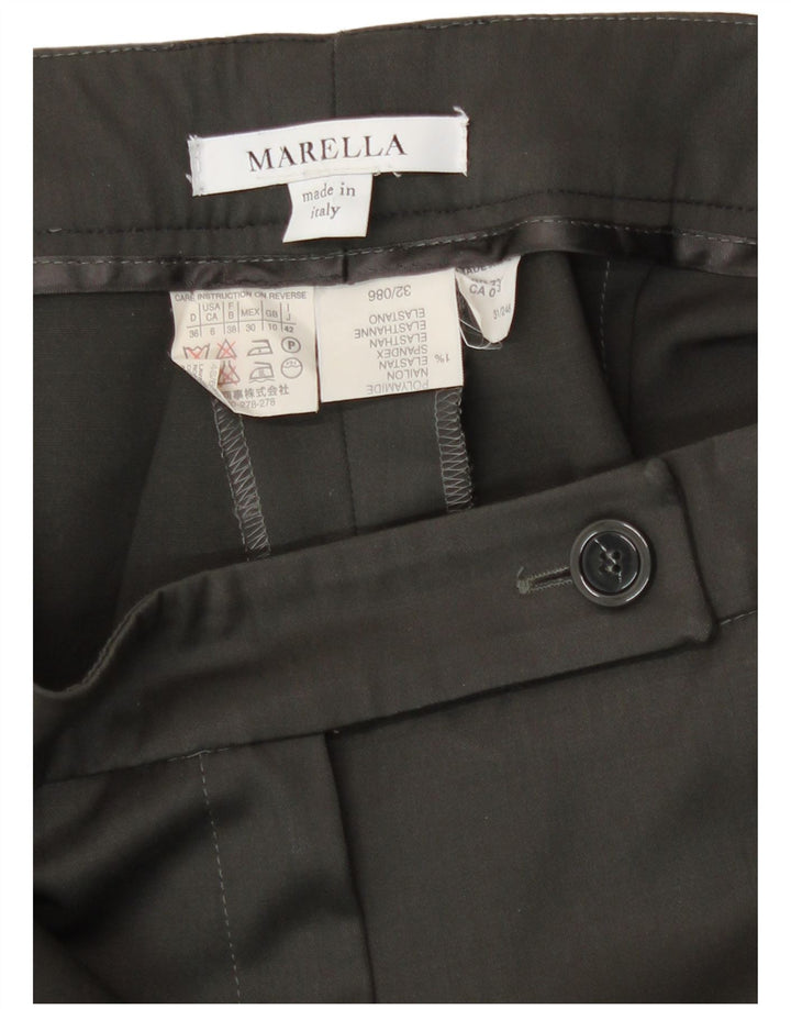 Marella Traje de 2 piezas con 2 botones para mujer UK 10 Small W27 L30 Lana marrón