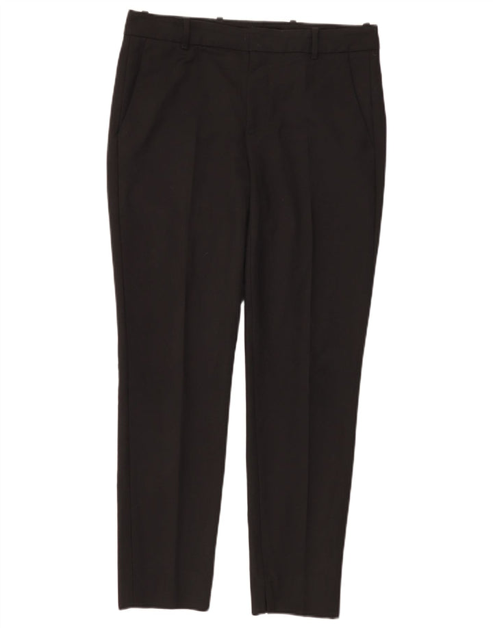 ZARA Mujer Pantalón Traje Slim Medium W28 L27 Negro Algodón