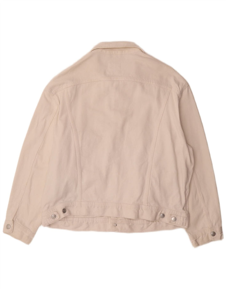 Zara Chaqueta Vaquera Hombre UK 38 Mediana Algodón Blanco